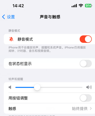 阳江镇苹果15Pro维修网点分享iPhone15Pro系列机型中隐藏静音图标 